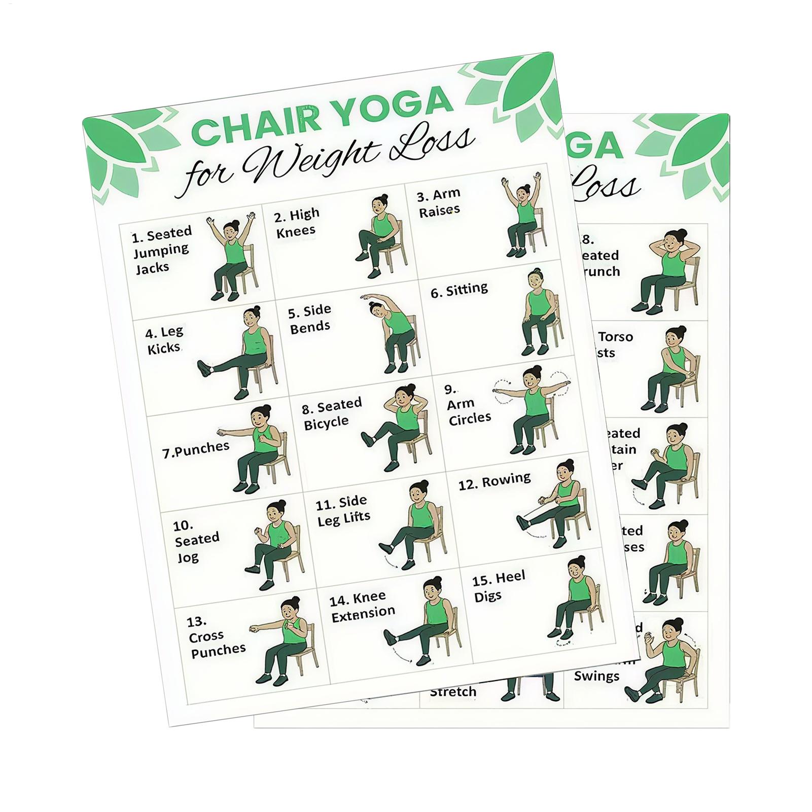 Sports Equipment Poster - 2 PCS Yoga Poster Home Exercise