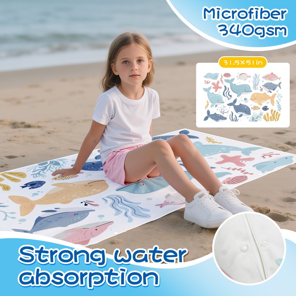Cartoon Pattern Beach Towel Ki - đánh giá và giá Yoga Mat