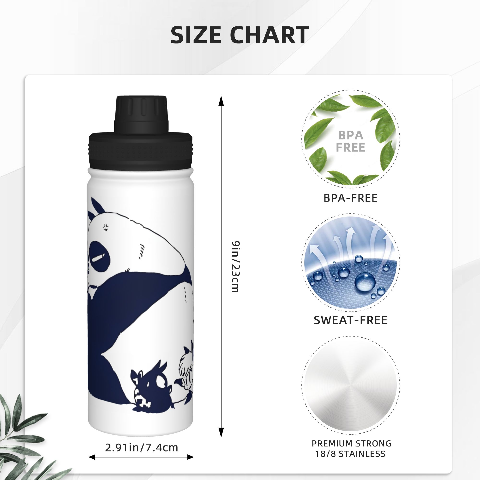 Ranma 1/2 Japanese Anime Panda - đánh giá và giá Sports Water Bottle Insulated