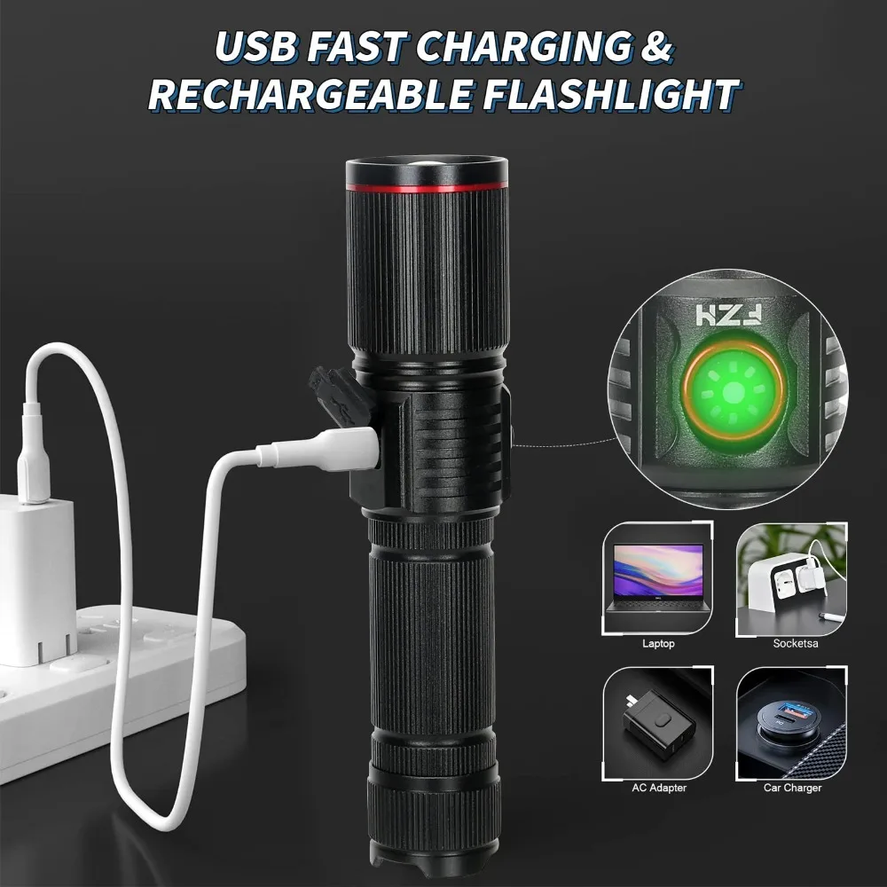 Powerful LED Flashlight Type C - đánh giá và giá Jump Rope