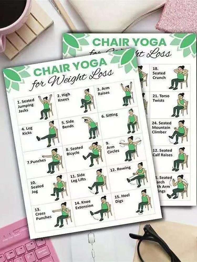 2 PCS Yoga Poster Home Exercis - đánh giá và giá Sports Equipment Poster