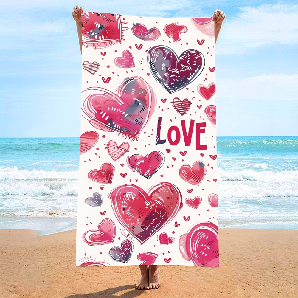 Heart Symbol Bath Towel 27x55i - đánh giá và giá Yoga Mat